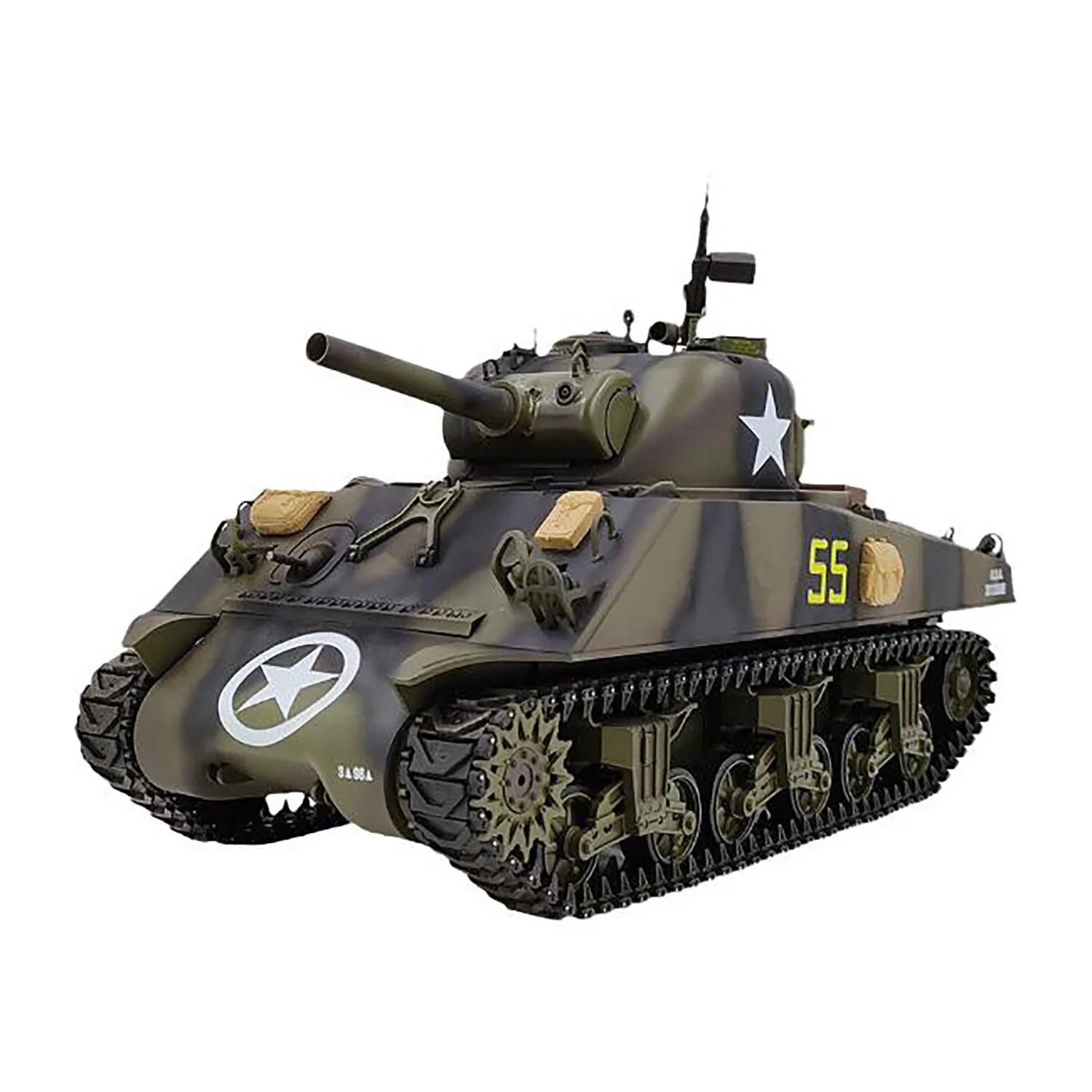 プラスチック製 3898 ヘンロン 1/16 7.0 RC戦車 M4A3 シャーマン 320 °   タレットバレルリコイルBB IRスモーキングスチールギアボックスバッテリー2.4Gラジオ