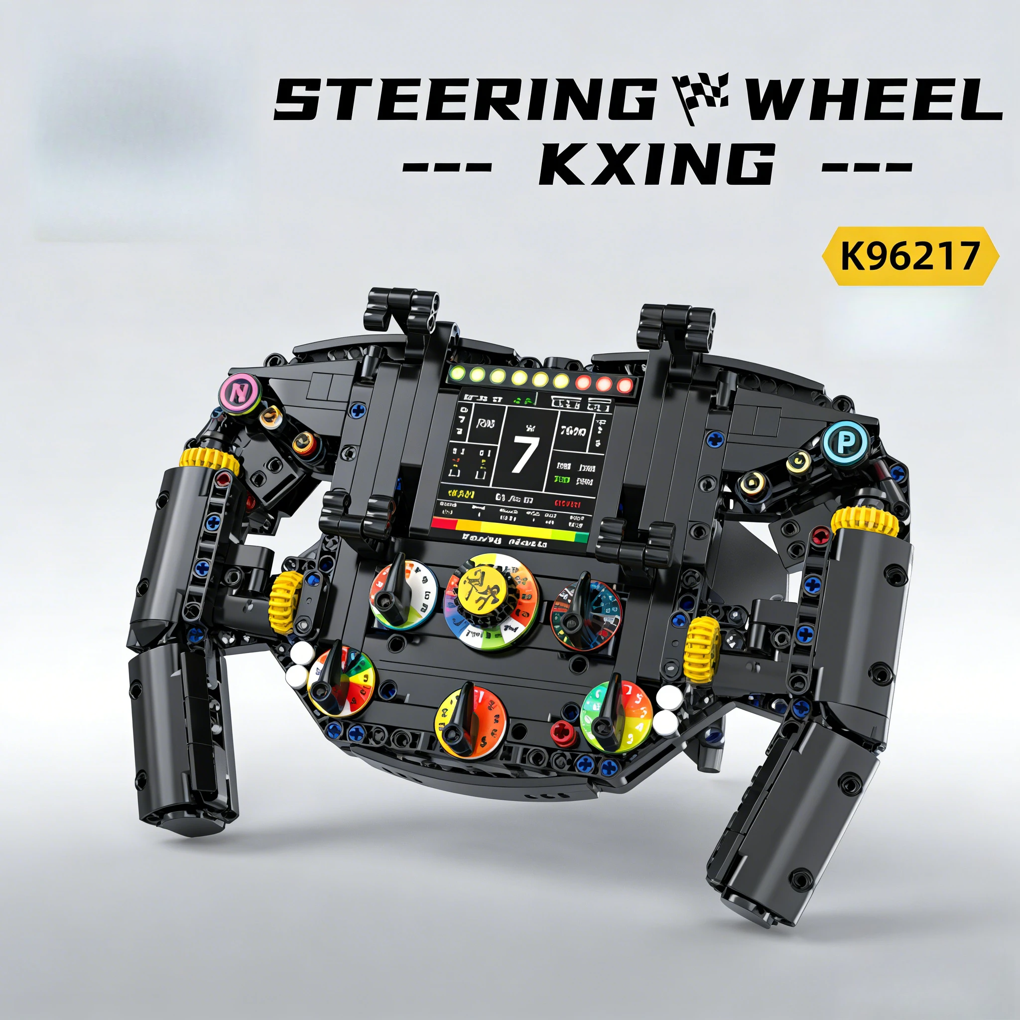 

Набор для сборки руля гоночного автомобиля (833 детали), подставка-держатель для телефона, модель для самостоятельной сборки, игрушка, подарок на день рождения для детей и мальчиков