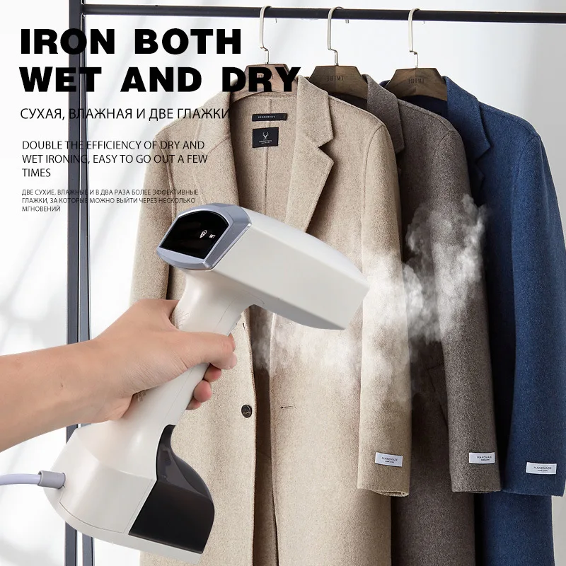 Handheld Garment Steamer Wet & Dry Portable Mini Steam Iron High Power Wrinkle Remover Travel Home Fabric Ironing Machine