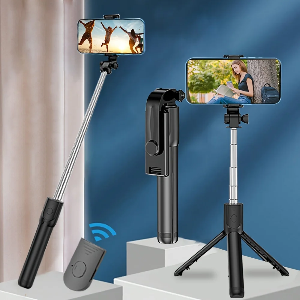 Mobile selfie stick extended Bluetooth integrated with fill light remote control multifunctional live streaming desktop tripod