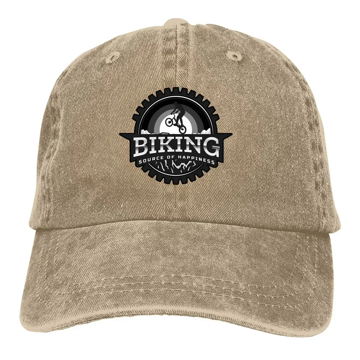 Summer Cap Sun Visor Biking Source of Happiness Hip Hop Caps Cycling MTB Biking Cowboy Hat Peaked Hats