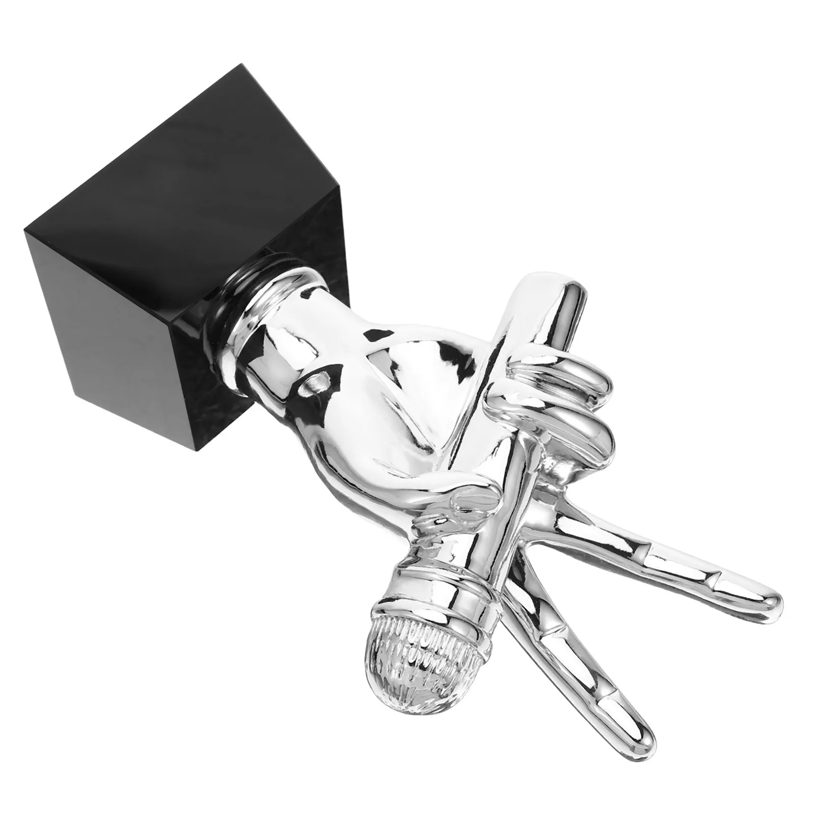 Vintage Resin Microphone Trophy Elegant Music Trophy Award for School Events Corporate Ceremonies Singing Contests Karaoke