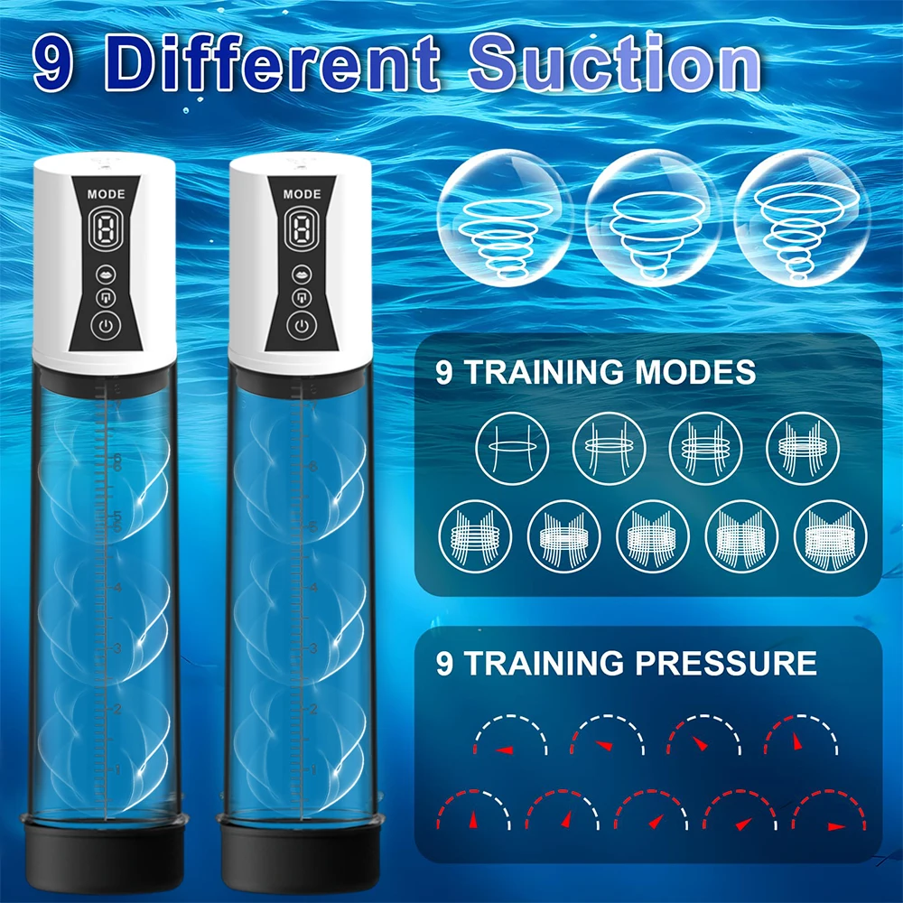 Automatic Electric Penis Pump Male Vacuum Suction Massager Delay Enlargement Glans Blowjob Masturbation Adult Sex Toys for Men