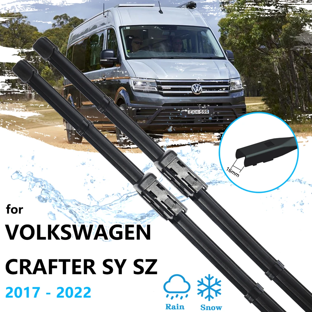 For Volkswagen VW Crafter SY SZ Grand California 2017~2022 Front Wiper Blades Cutter Windshield Windscreen Cleaning Accessories