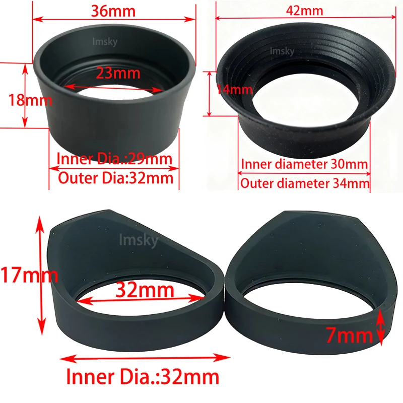 2pcs 10pcs Inner Diameter 28-33mm Rubber Eyepiece Eye Cups Caps Eye Guards for Stereo Microscope Binoculars Telescopes Eye Cups