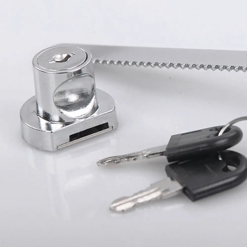 Sliding Glass Door Lock With Key Display Cabinet Locks Reptile 2mm-6mm Push-pull Window Showcase Display Case Hardware Lock