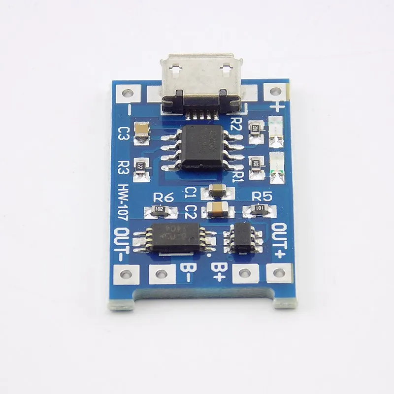 Micro USB DC 5V 1A 18650 Lithium Battery power Charger Module Overcurrent Protection Module Dual Functions TP4056 D4