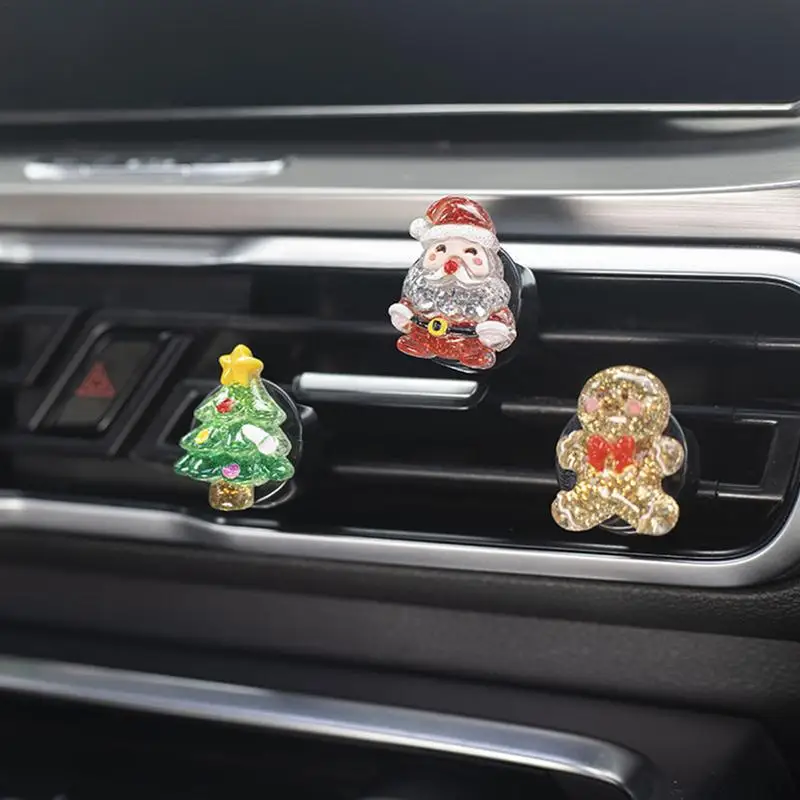 Christmas Air Freshener Clip 6 Pieces Seasonal Auto Fragrance Clips Christmas Aromatherapy Decor For Minivans Trucks SUVs