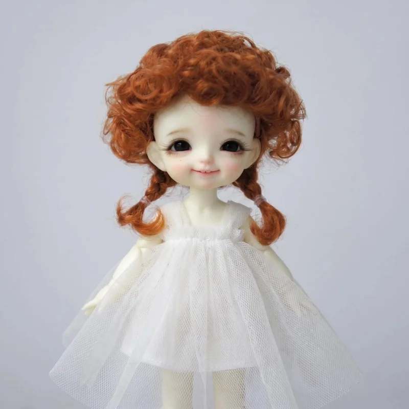 JD570 1/8 1/6 1/3 Cute Short Braids BJD Wig OB11 YOSD Blythe Top Sale Hair From Size 5-6inch to 9-10inch Cheap Doll Accessories