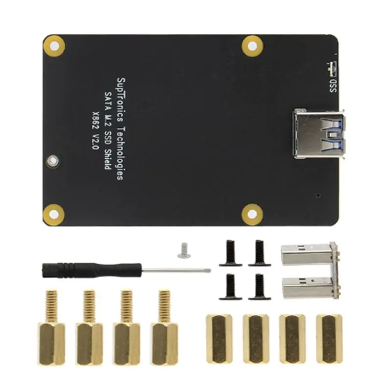 A64I X862 V2.0 M.2 NGFF 2280 SATA SSD Storage Expansion Board / Shield for 4 Model B