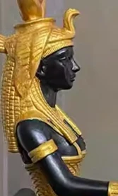 New Ancient Egyptian Sitting Posture Osiris Isis Pharaoh Queen Ornament Resin
