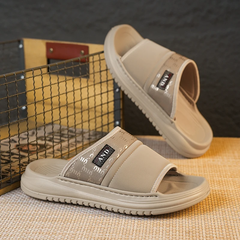 

Men's one strap slides slippers summer new breathable lightweight comfort outdoor beach walking soft sole youth casual slippers