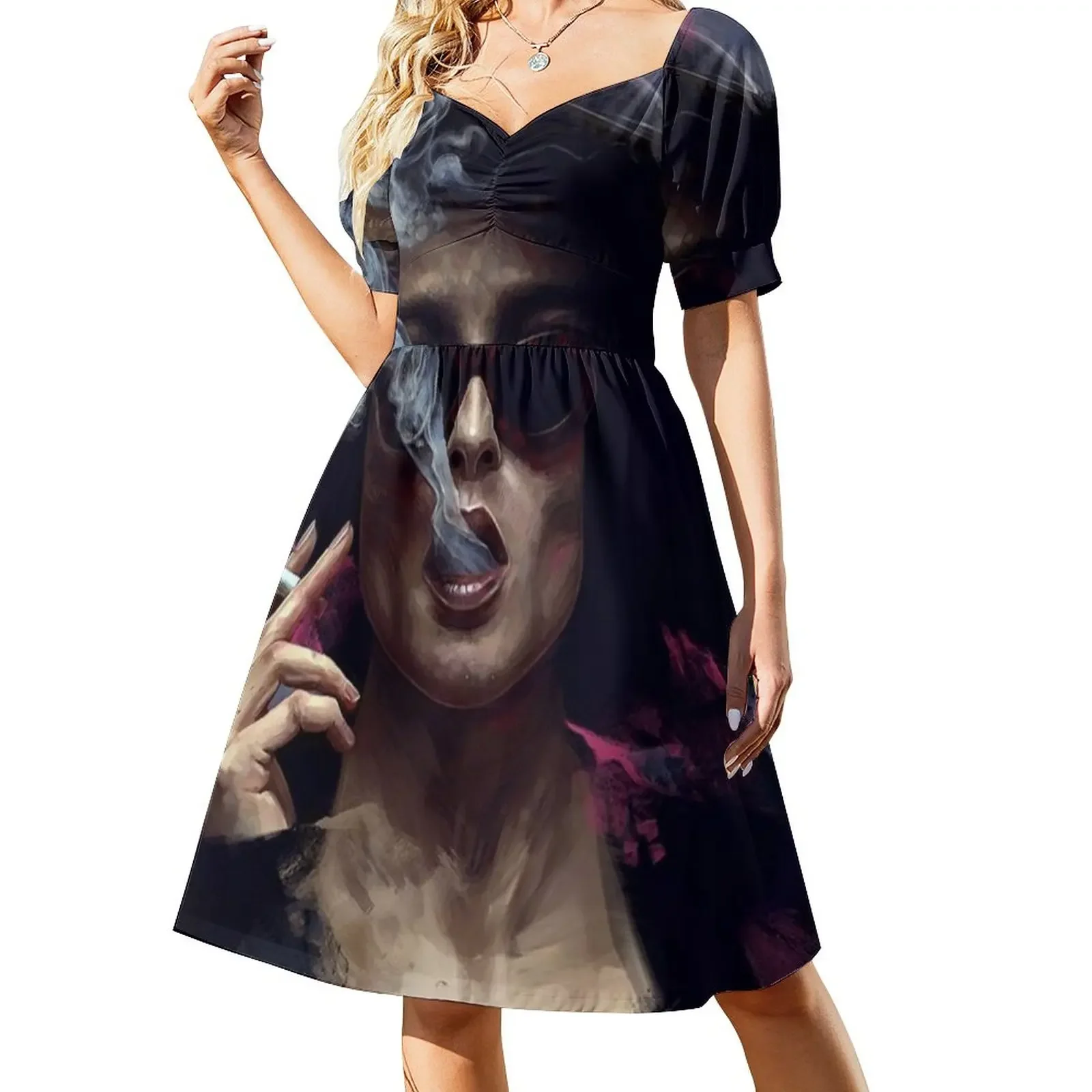 

Marla Singer Fight Club Short-Sleeved Dress Beachwear party dresses woman