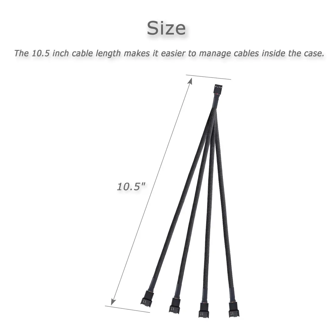 Small 4Pin Temperature Control PWM Fan Splitter 1 to 1/2/3/4 Extension Cable PC Computer CPU Fan Extension Power Cable Splitter