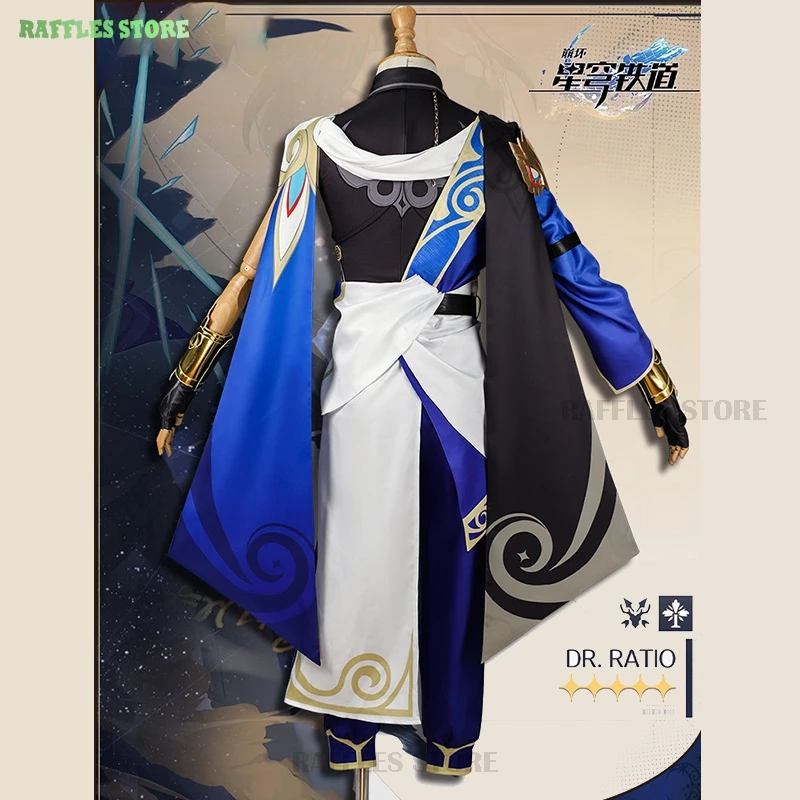 Honkai Star Rail Dr. Ratio Cosplay Costume Wig Doctor Veritas Ratio Anime Cosplay Event Party Outfits Clothes Game RolePlay