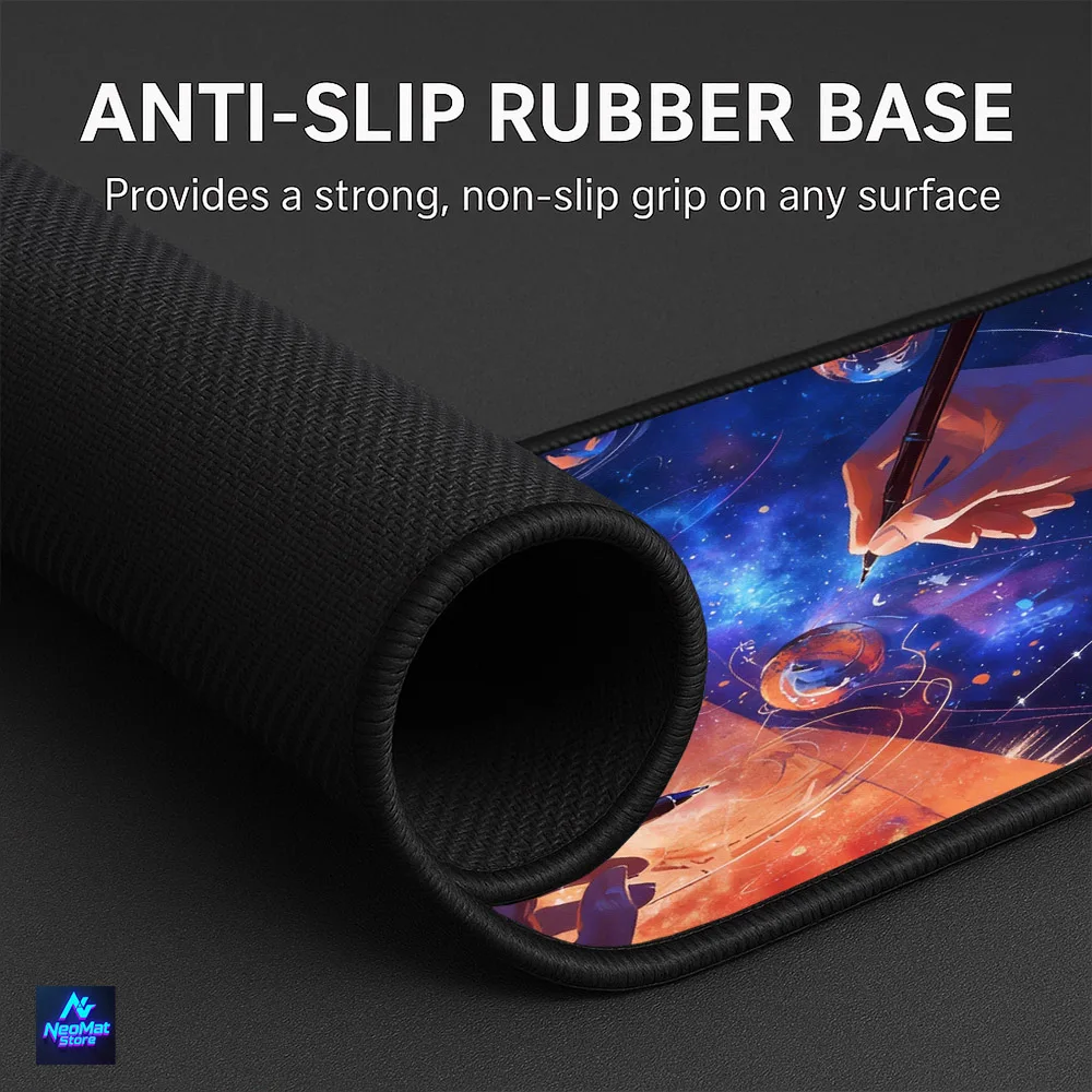 Galaxy Space Desk Mat Exsurreal Office Hand-Drawn Universe Aesthetic Mouse Pad Rubber Mat Decoration Pc Mousepad Xxxl 1200x600