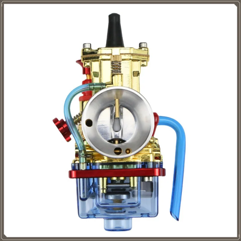 Motorcycle Carburetor With Blue Transparent Bottom For PWK28 PWK30 PWK32 PWK34mm