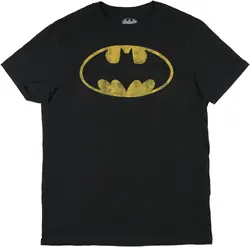 Caped Crusader Men's Distressed Classic Logo Graphic T-Shirt