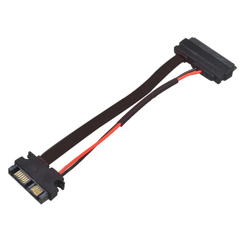 SATA Adapter Cable Serial ATA 22Pin 7+15 Female to Slimline SATA 13Pin 7+6 Male Connector Conterver Cables 30CM