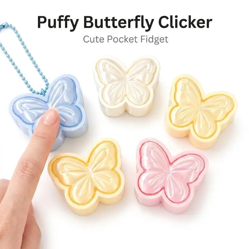 3D Printed Fidget Cake Clicker Keychain Simulated Food Decompress Pendant Fashion Keyring for Couple Matching Gift