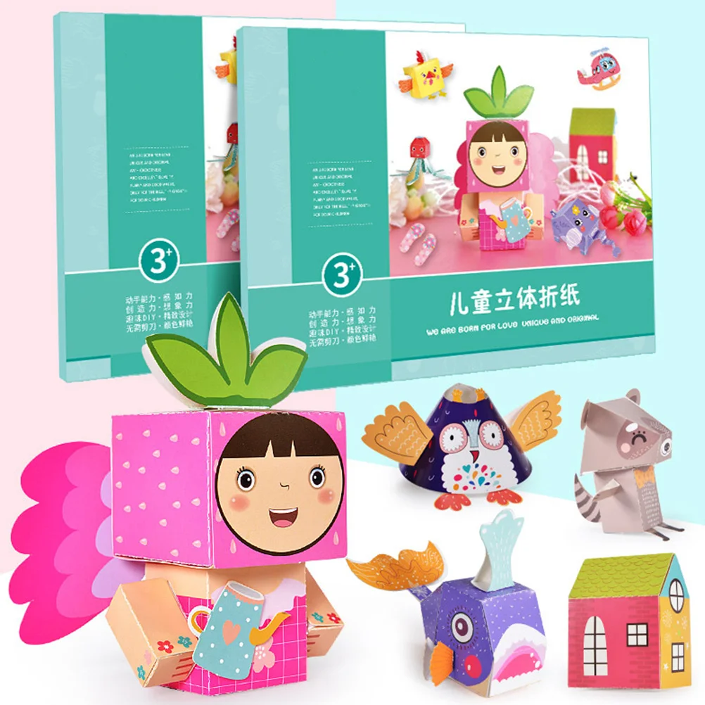 

Children's Handmade Origami Paper-Cut Book 12 Colorful Sheets Creative DIY Educational Activity for Kids 3-6 Years