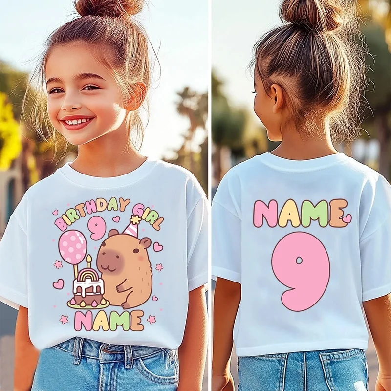 Geburtstags-T-Shirt für Mädchen, 10. Geburtstag, 9. Geburtstag, Kinder, 10 Jahre, Kinderkleidung, 12., 10., 8., 9., 11., 7., 13. Geburtstags-T-Shirt – Detail 2