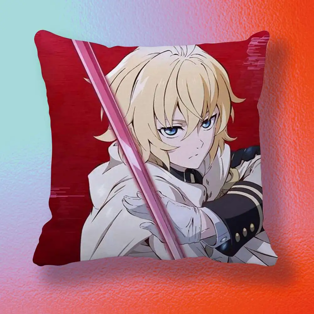 Seraph of the End  Double-sided printed pillow cover Solid color minimalist pillowcase, fits all bedroom styles
