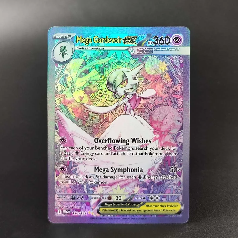 2025 Pokemon Engels Collectie Kaarten MEGA 2 Dragonite MEGA Charizard Lucario Gardevoir EX Classic Game Anime Kaarten Gift Speelgoed