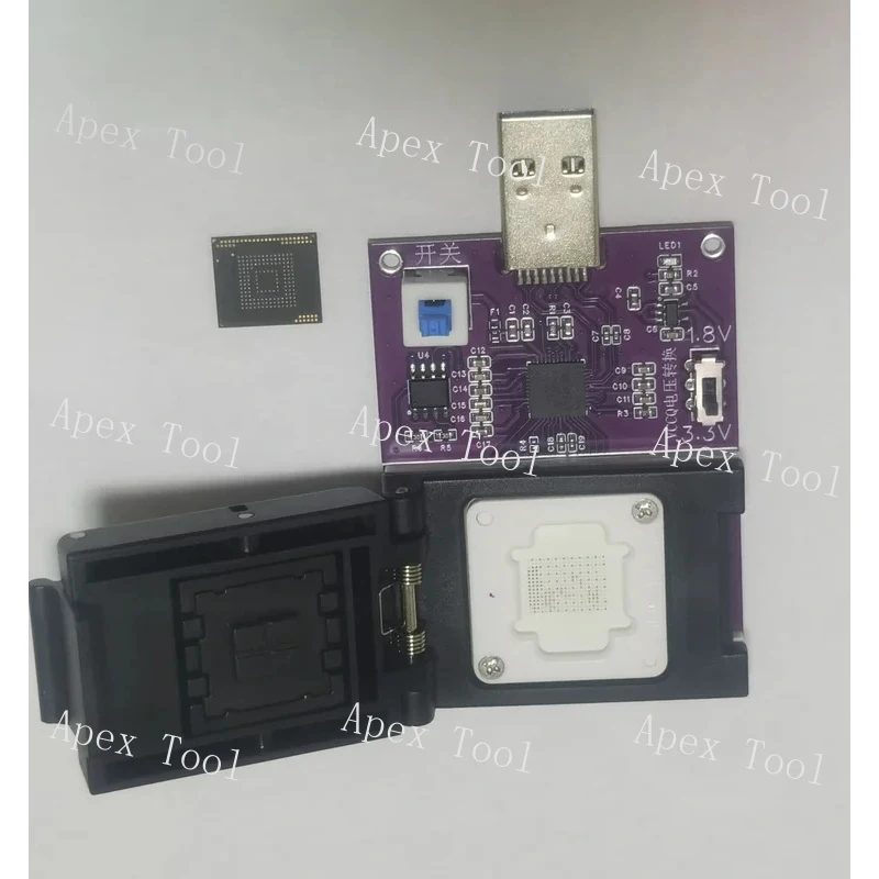 EMMC , Bga153 To USB3.0 Conversion, Multifunctional USB 3.0 Mirror Read-Write Test Stand