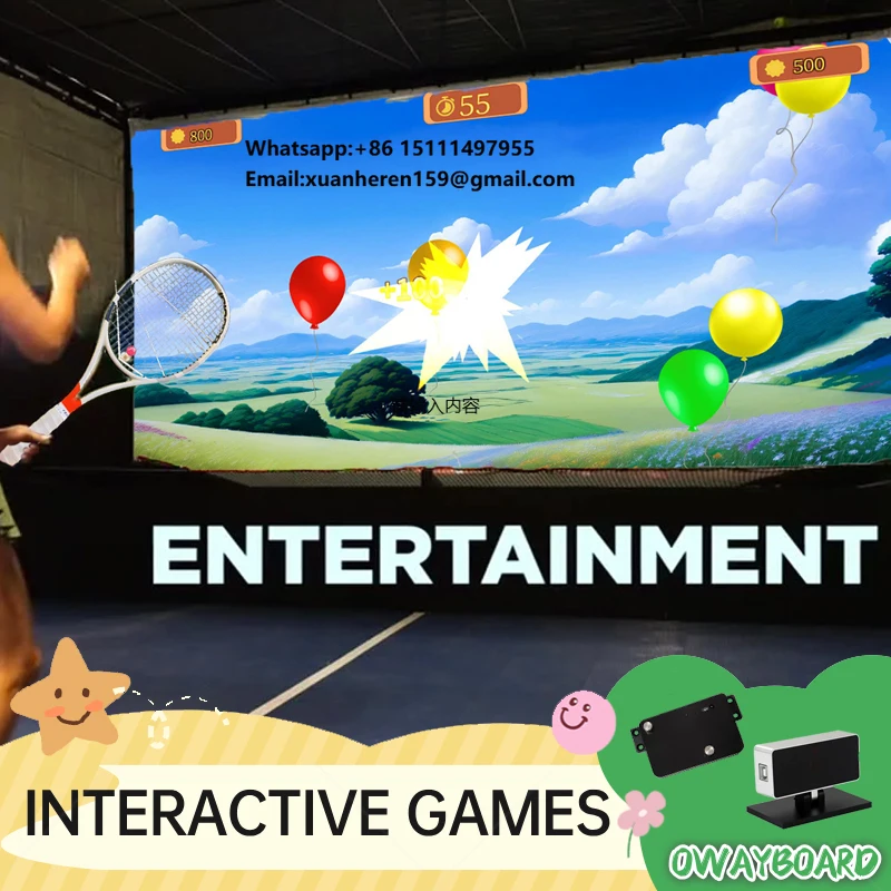Virtual Balloon Shooting Interactive Projection Game Sports Interactive Game Tennis and Volleyball Interactive Game