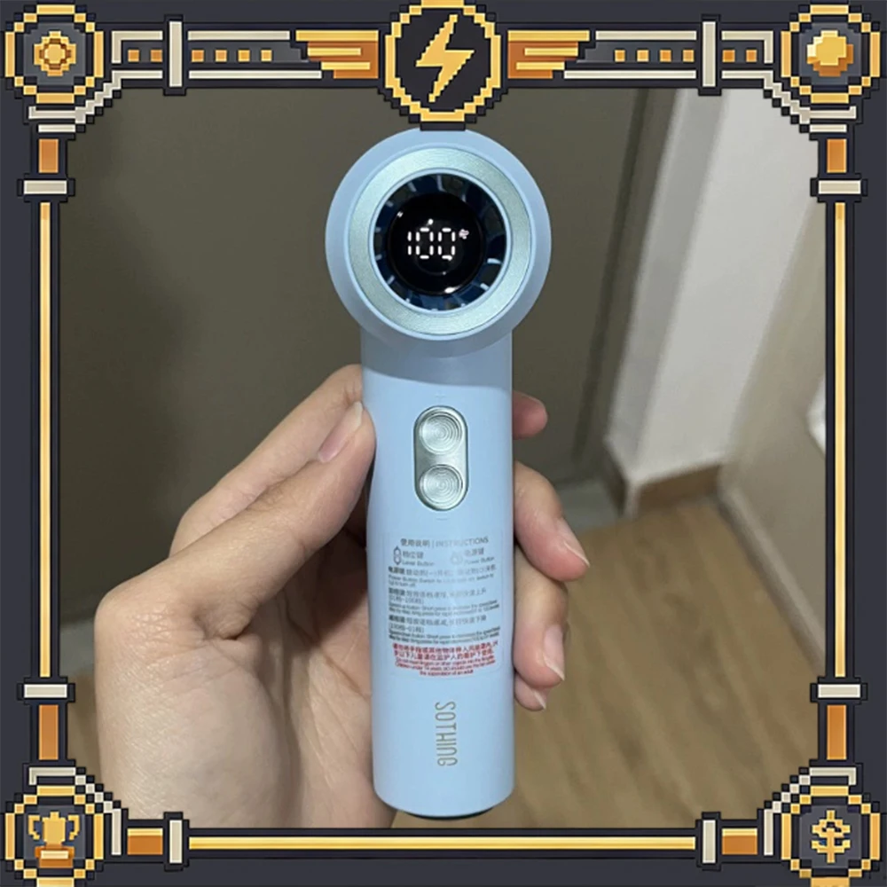 ventilateur-portable-sothing-a-flux-d'air-en-nid-d'abeille-petit-ventilateur-a-main-avec-affichage-numerique-led-intelligent-autonomie-de-huit-heures