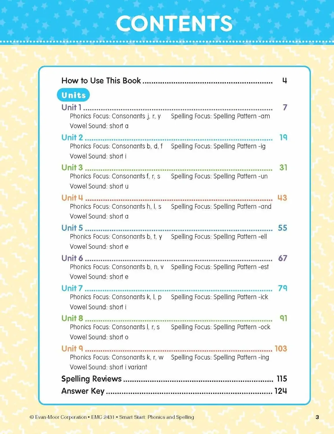 Evan-Moor Smart Start Phonics and Spelling Workbook for Kindergarten,aged 4 5 6 7, English book 9781645142768