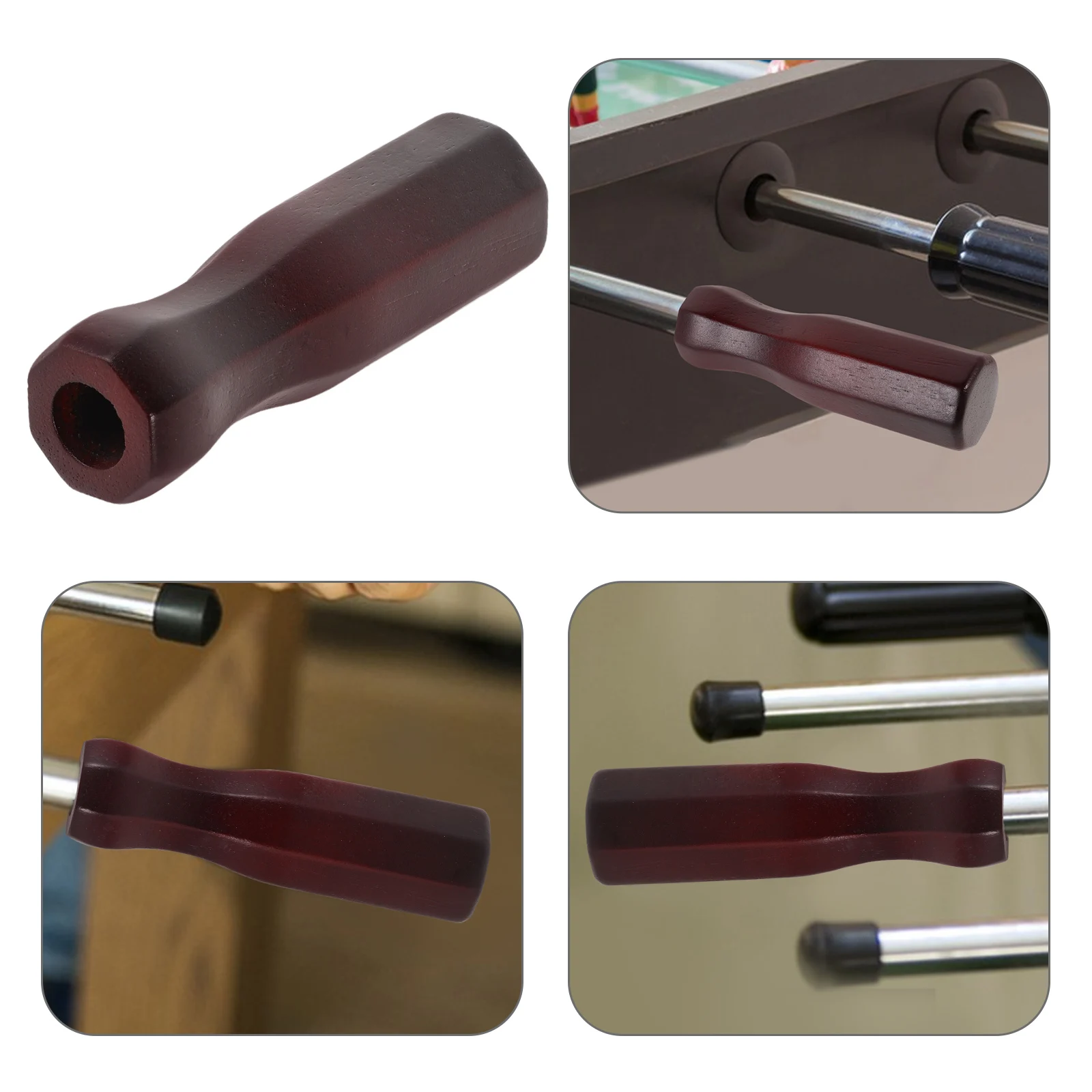 

Football Table Handle Convenient Foosball Grip Part Solid Wood Supplies Wooden Grips Parts
