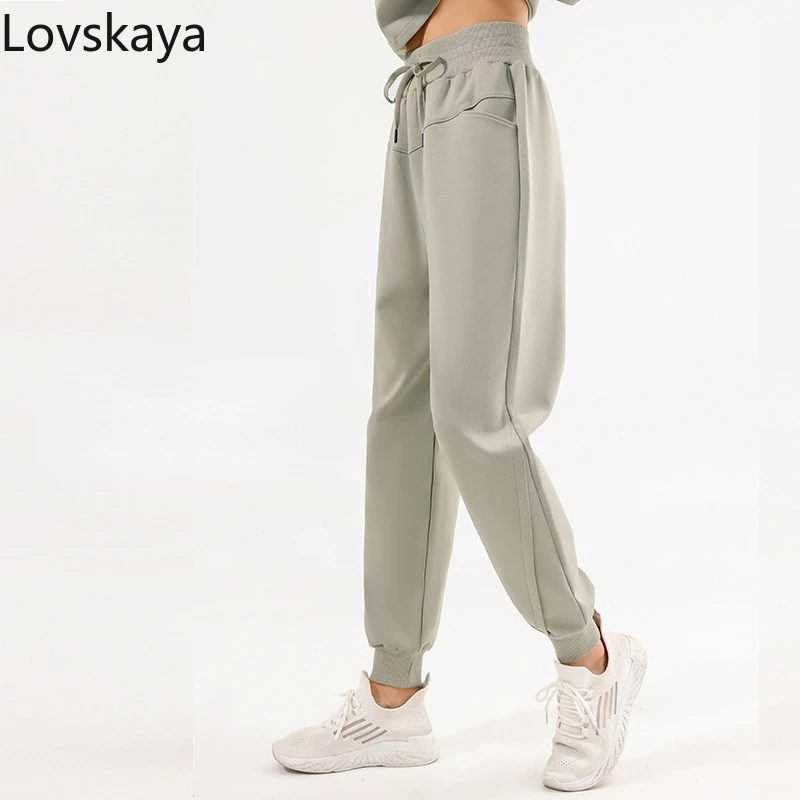 Versatile leggings casual pants for autumn and winter loose and thickened sports pants women's running clothes look slimmer