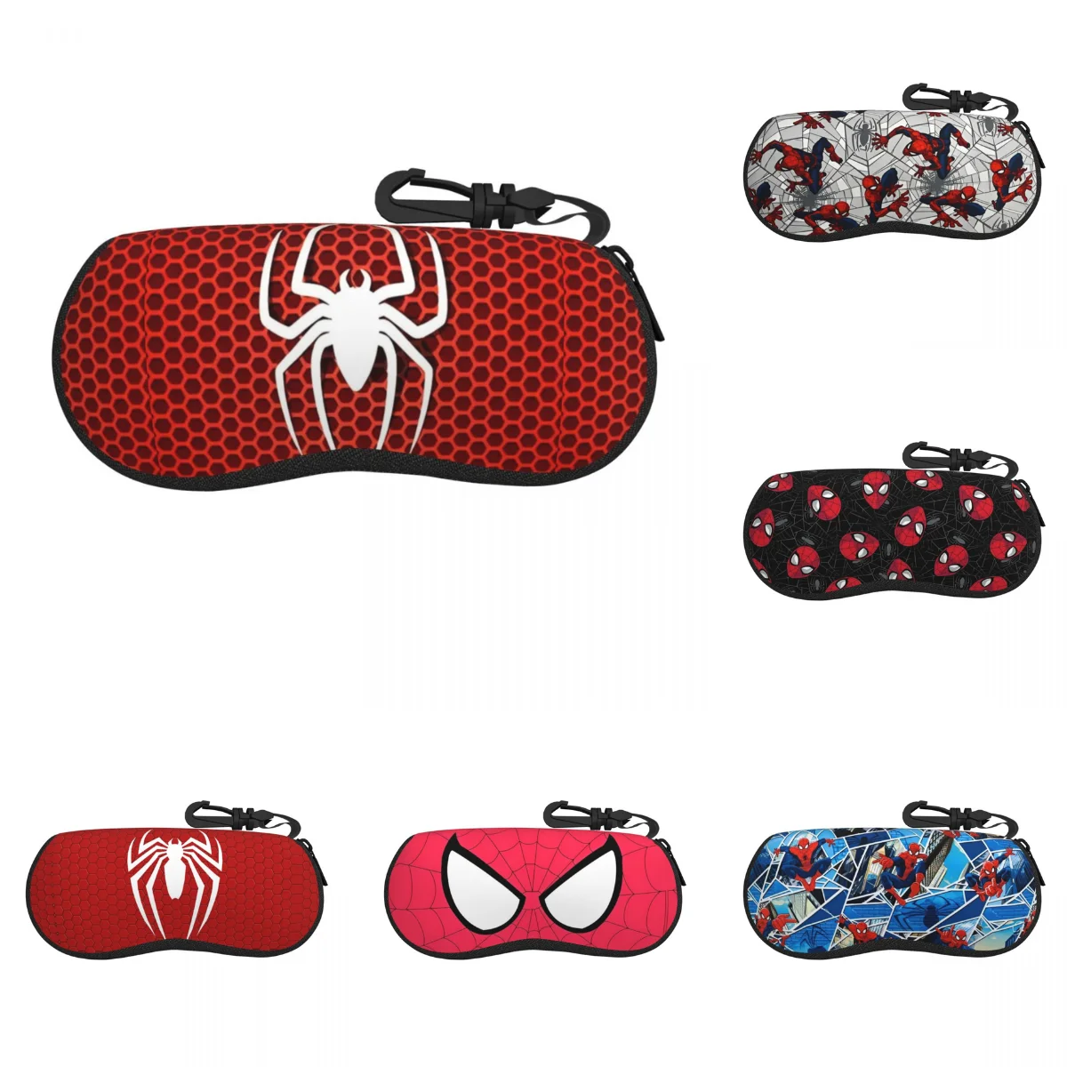 Custom Spider Cobweb Pattern Glasses Case Zip Sunglasses Pouch Men Women Travel Glasses Box Classic Eyewear Storage