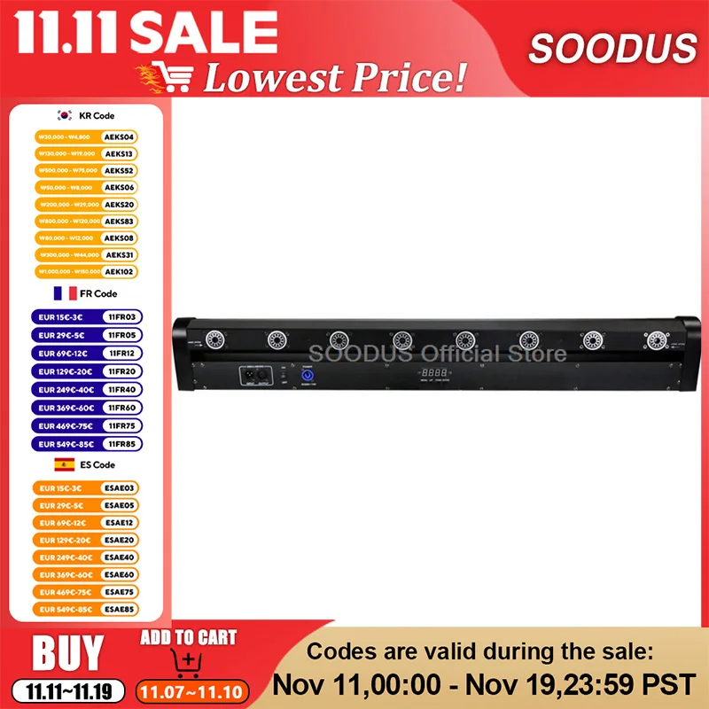 

Свет восемь глаз, стробоскоп, светодиодный луч, освещение RGB DMX512, звуковая активация для DJ, дискотеки, свадебного украшения, вечеринки, сцены, КТВ, дискотеки