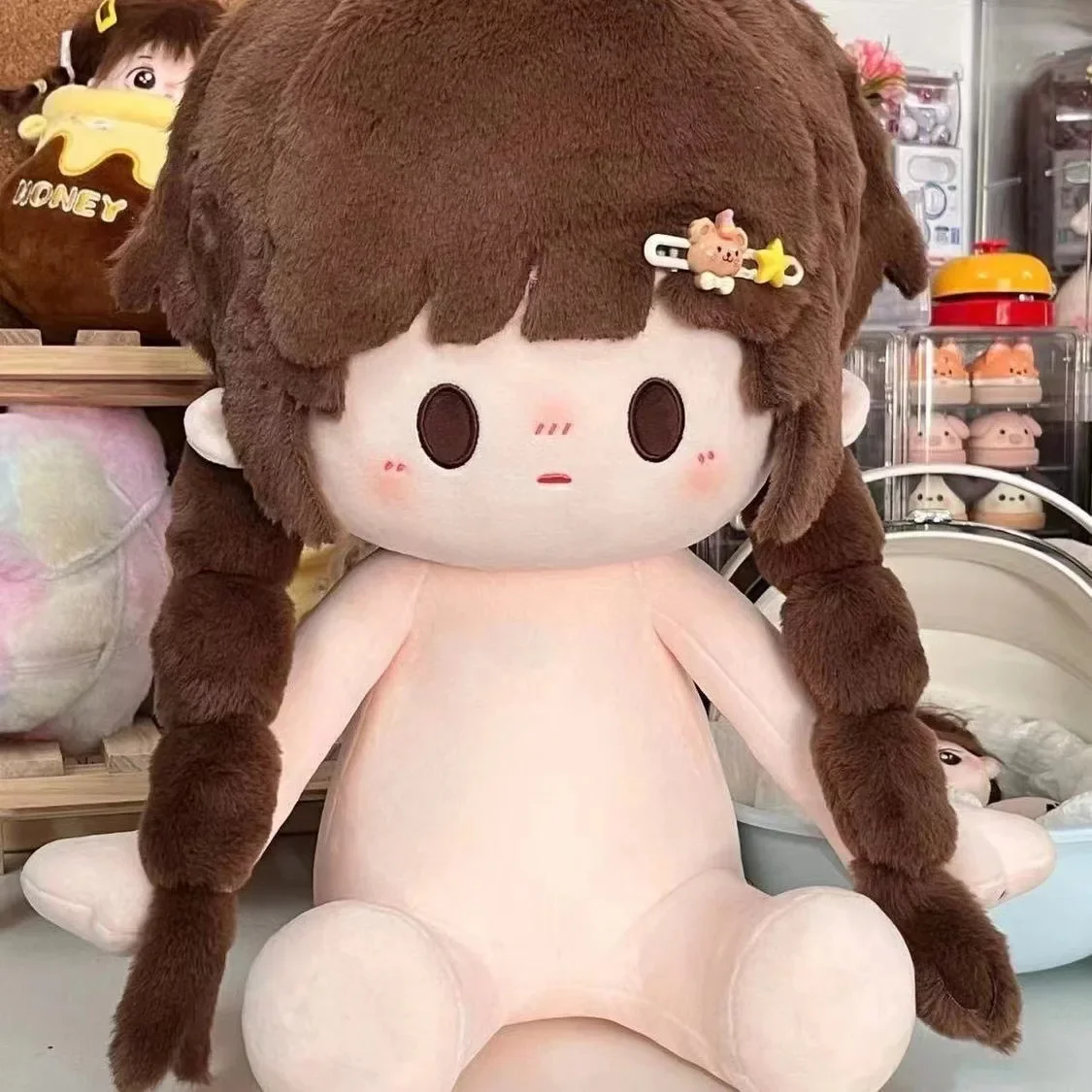 Sitting Style 15.74inch cotton doll 40cm no attribute greedy bean Dressable toy a hot-selling gift for girls