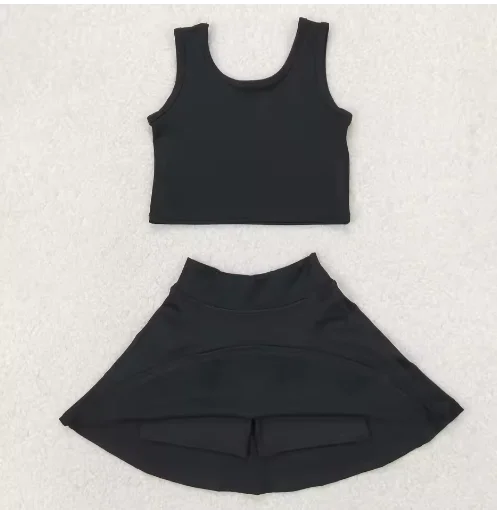 ملابس فتاة وردية نشطة للأطفال الصغار بأكمام قصيرة قميص شورت تنورة ملابس أطفال شورتات مكشكشة مجموعة ملابس وردية