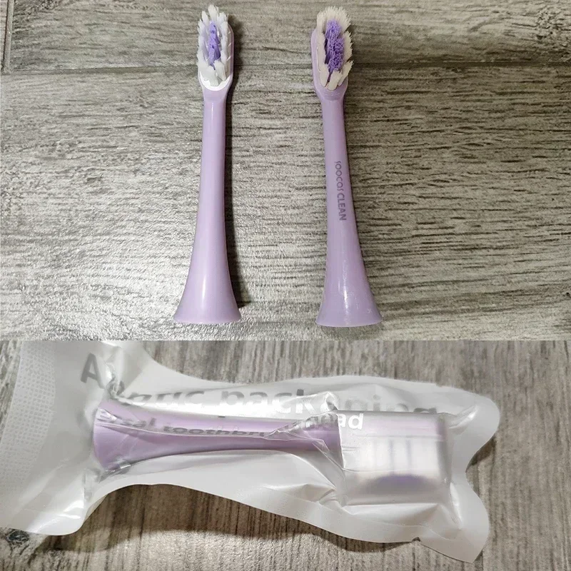 SOOCAS X3 X3U X5 용 금속 구리 프리 교체 브러시 헤드, 소프트 듀폰 브리슬 민트, VanGo 그린, 퍼플 노즐, 4 개