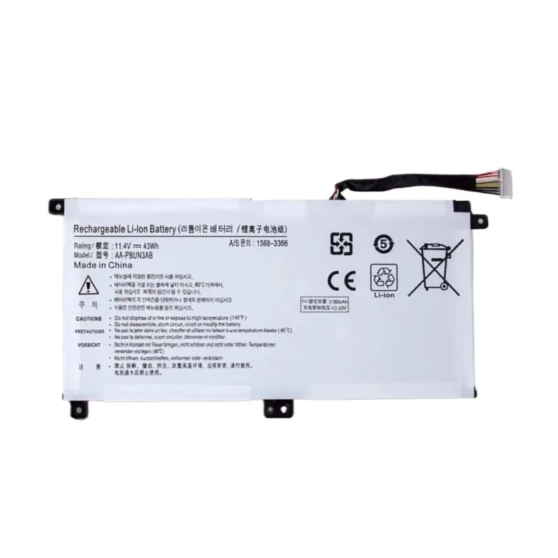 Newest AA-PBUN3AB 11.4V 3780mAh Laptop Battery for Samsung AA-PBUN3QB 1588-3366 NP350XAA 550R5L NP300E5K NP530E5M 3500EL PBUN3QB