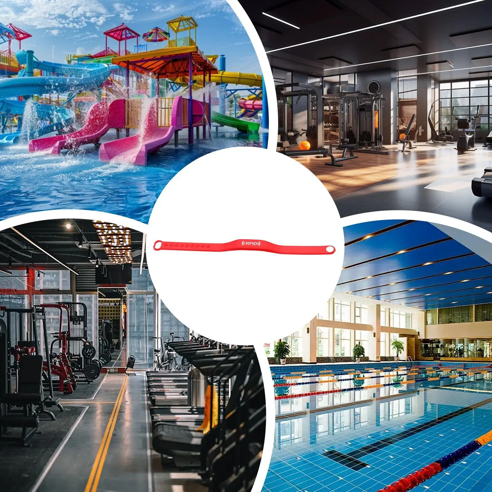 التحكم في الوصول سوار إدارة التخزين معصمه تحديد مقاوم للماء معصمه لمراكز الألعاب الحدائق المائية 13.56 ميجا هرتز