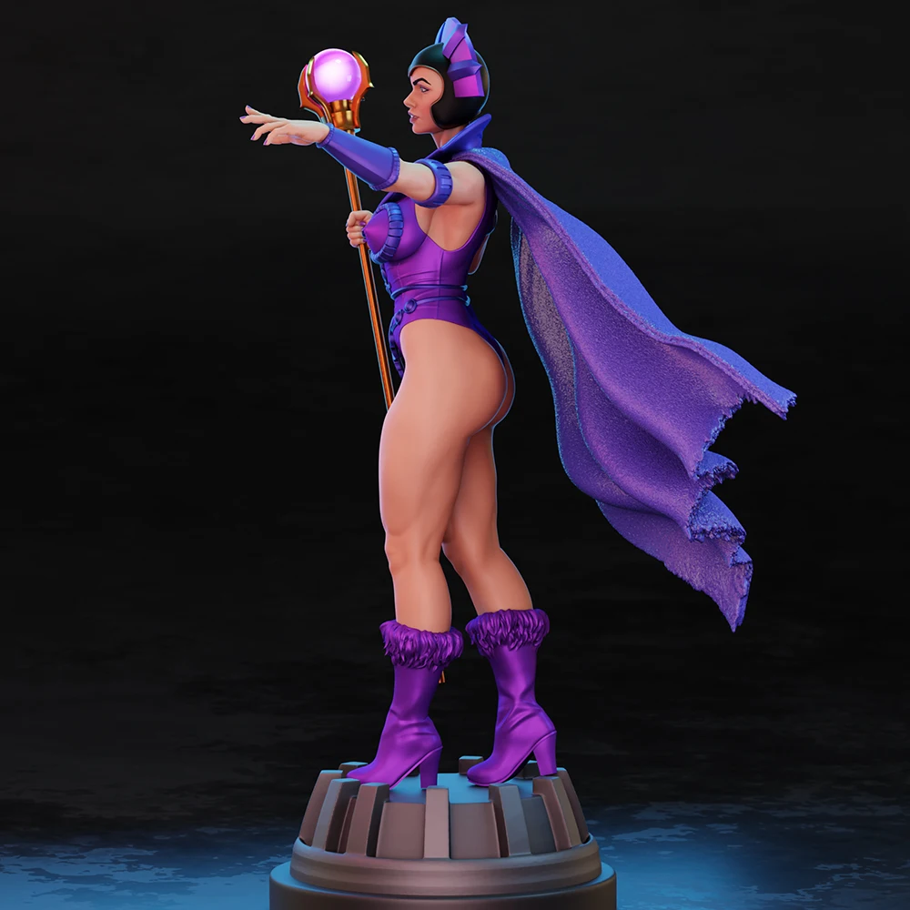 1/24 Scale Sexy Mage Lady Resin Figure Model Kit Unassembled Unpainted DIY Collectible Miniature Hobby Toy
