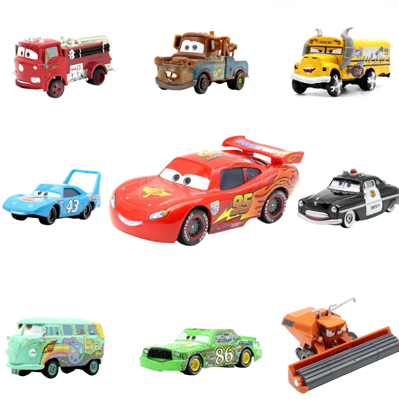 

IN STOCK Disney Pixar Cars 3 | Lightning Mcqueen Miss Fritter Metal Alloy Model Car | 1:55 Diecast Collection Toy Birthday Gift