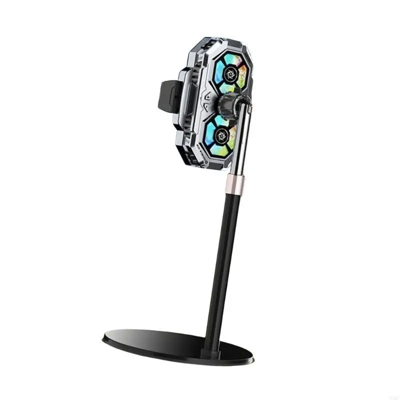 J6BC Semiconductor Cooling Fan with Digital Display & Phone Stand Back Clip Heatsink