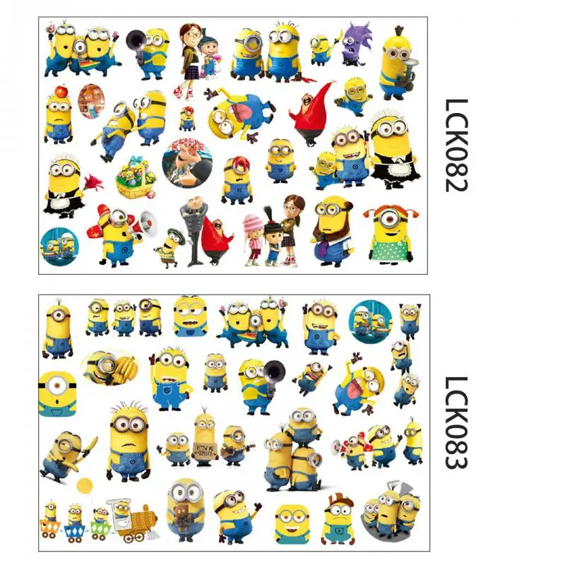 1Pcs Cartoon Anime Minions Temporary Tattoo Sticker Body Art Tattoo Stickers Cosplay Party Toys For Kids Birthday Gifts