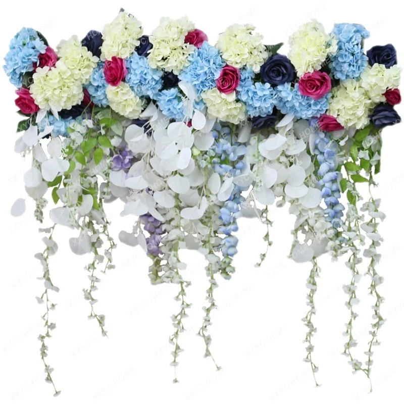 Simulation Hanging Flower and Vine Decoration Wedding Arch Stage Background Wall Hangings