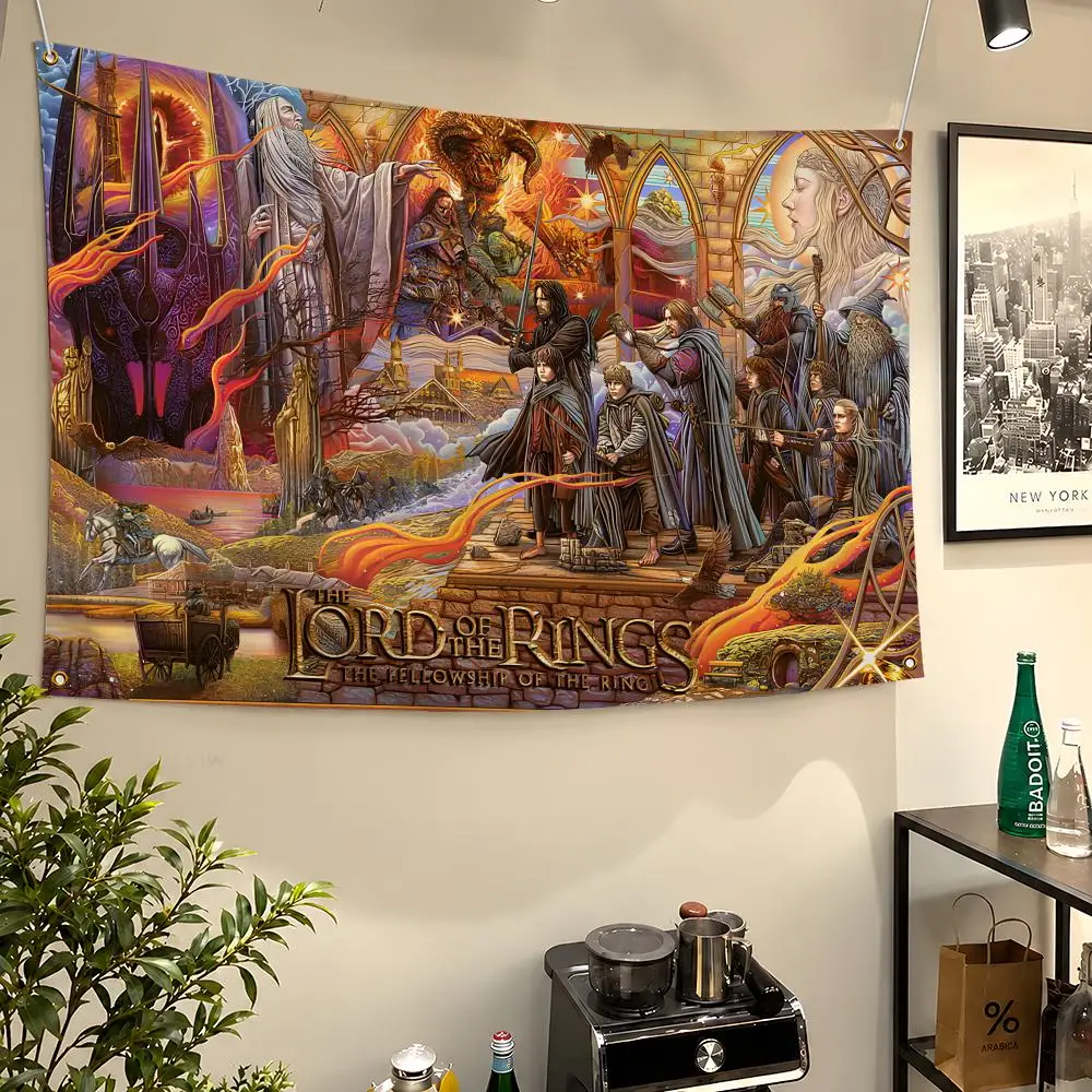 Movie The Lord of the R-rings LOTR Flags Wall Hanging Flag Banners For Birthday Parties Outdoor Bedroom Dorm Room Decor