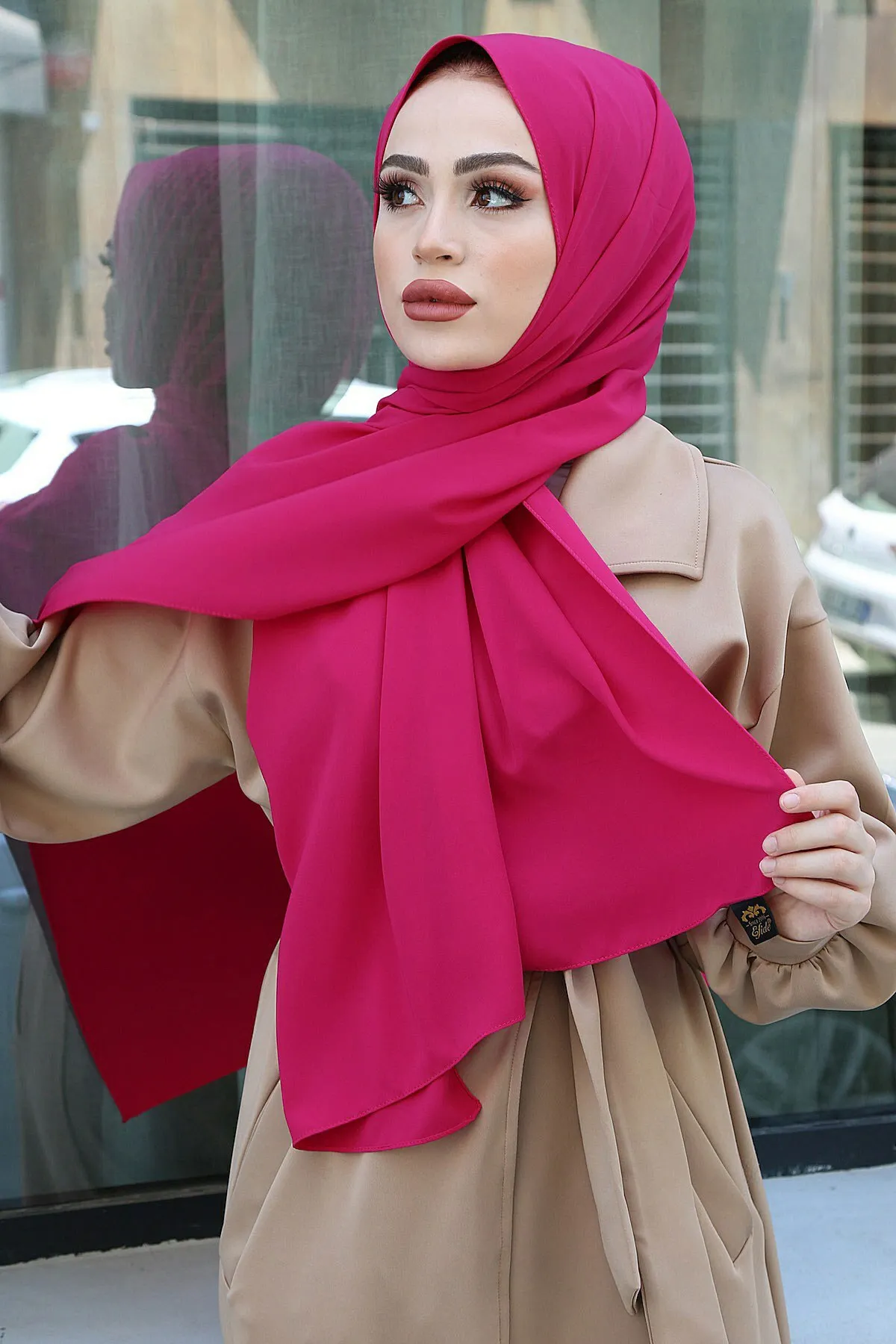 Medina rayon Shawl-Fuchsia Winter Autumn 2021 Muslim Women Hijab headscarf islamic Turkey