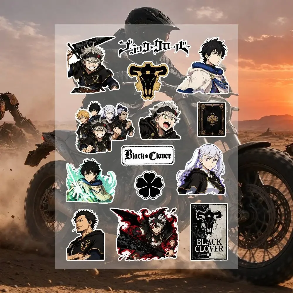 B-Black C-Clover Stickers Moto Sticker Auto Body Bumper Windows Motorcycle Laptop Walls Vinyl Decal Car Tuning Accessories