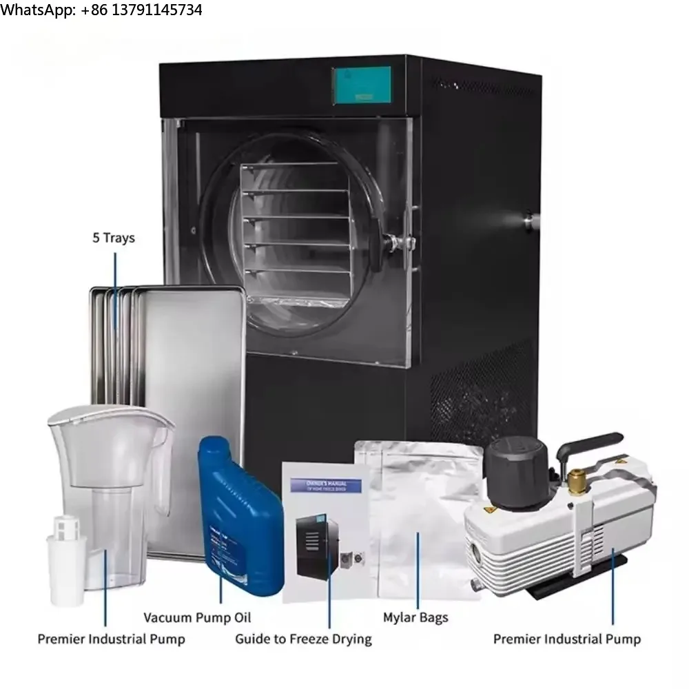 Mini Lyophilizer Small Food Freeze Dryer with Commercial Industrial Vacuum Pump for Food Preservation